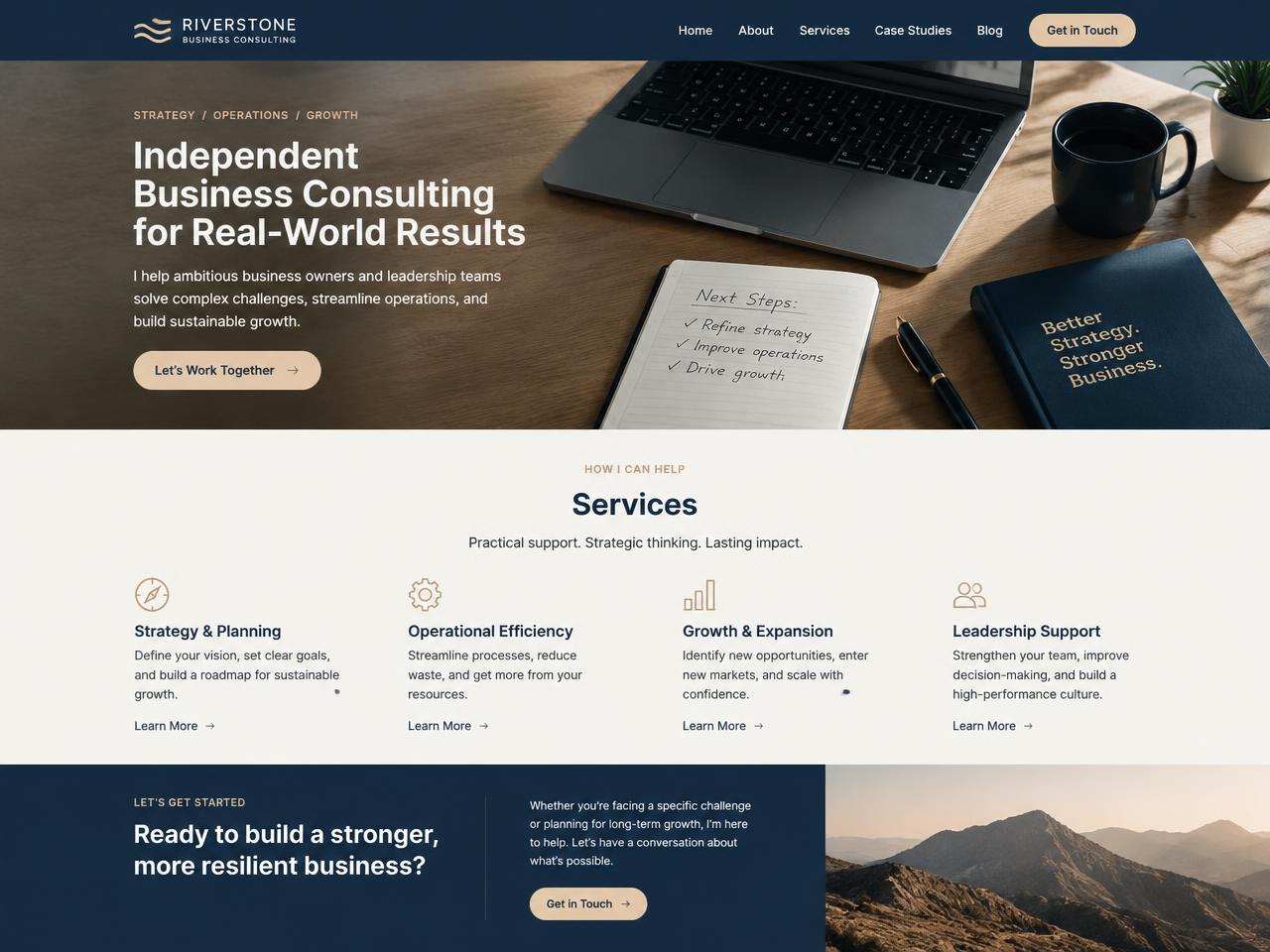 Riverstone — sample website design